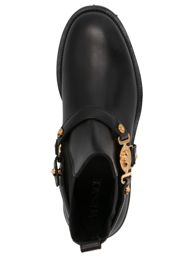 Shop Versace Medusa Biggie Ankle Boots In Black