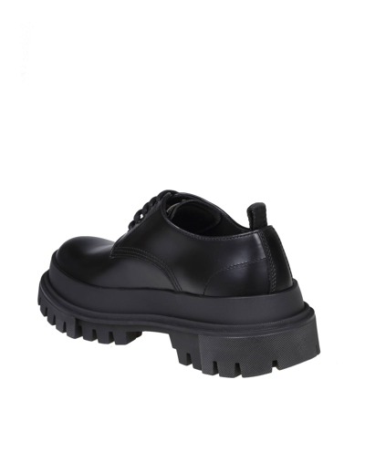 Shop Dolce & Gabbana Leather Lace-up Shoes In Nero/nero