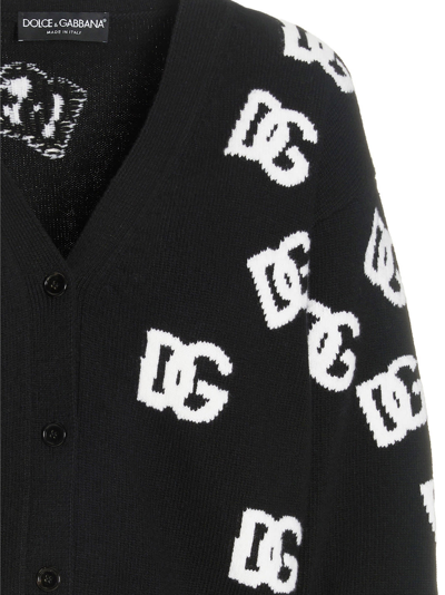 Shop Dolce & Gabbana All-over Logo Cardigan In Variante Abbinata