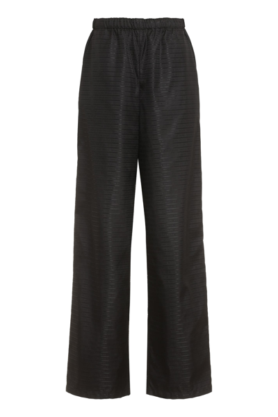 Shop Prada High-waist Wide Leg Trousers In Black