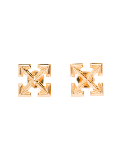 Shop Off-white Arrow Gold Colored Brass Earrings