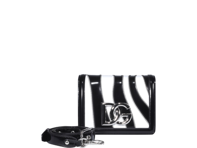 Shop Dolce & Gabbana 3.5 Crossbody Bag In Bianco/nero