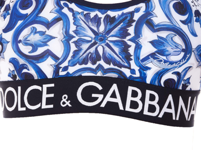 Shop Dolce & Gabbana Maiolica Top In Maiolica 1