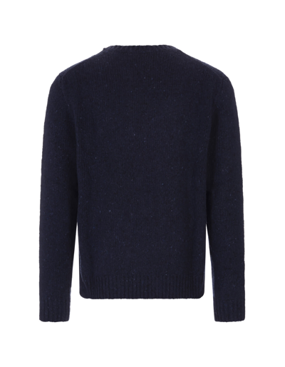 Polo Ralph Lauren Logo Wool Blend Sweater In New Navy Donegal | ModeSens