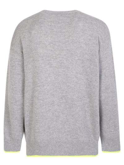 Shop Msgm Sweater With Embroidered Logo By . The Identity Of The Brand Is Highlighted Thanks To The Details An In Grey