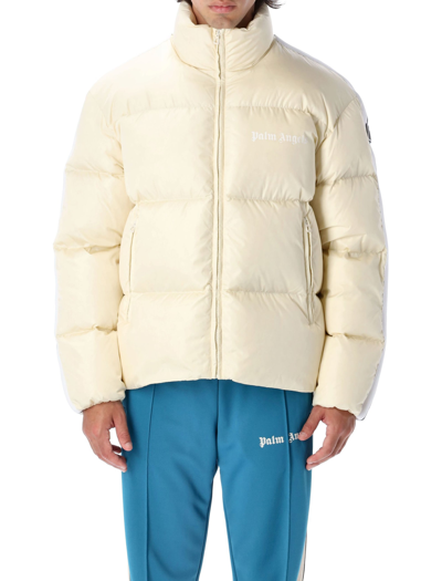 Shop Palm Angels Classic Track Down Jacket In Bianco