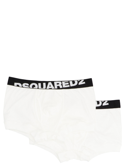 Dsquared2 Logo 2 Boxer Pack In 100 White | ModeSens