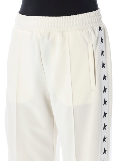Shop Golden Goose Dorotea Star Collection Jogging Pants In Papyrus White