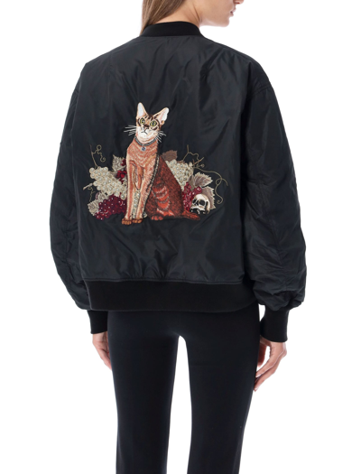 UNDERCOVER EMBROIDERED CAT BOMBER JACKET 