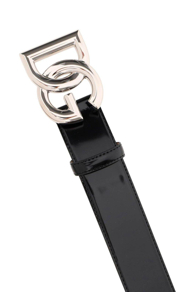 Shop Dolce & Gabbana Dg Logo Shiny Belt