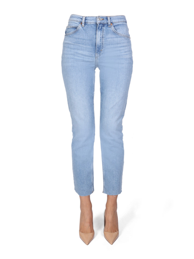 Shop Re/done 70s Straight Jeans In Blue