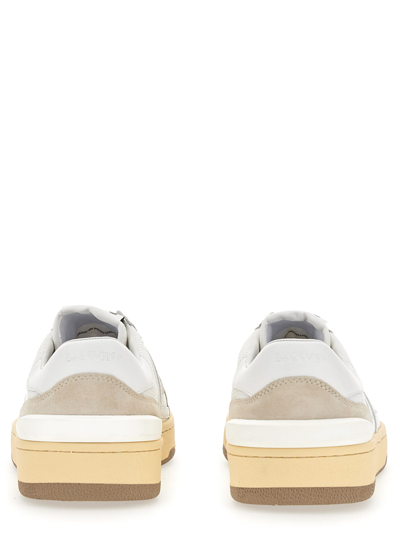 Shop Lanvin Sneaker Clay Low Top In White/neutrals