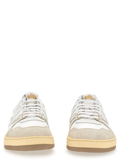 Shop Lanvin Sneaker Clay Low Top In White/neutrals