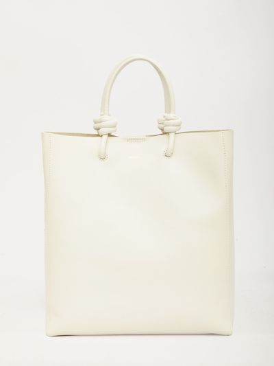 Shop Jil Sander Tote Medium Bag In Cosmic Latte