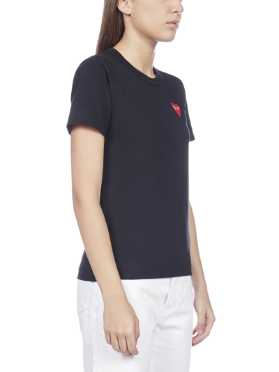 Shop Comme Des Garçons Play T-shirt In Nero