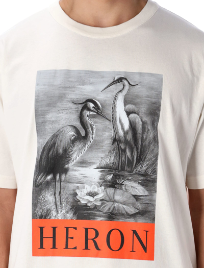 Shop Heron Preston Nf Heron Bw Ss Tee In Bianco Arancio