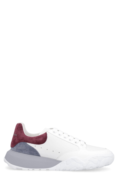 Shop Alexander Mcqueen Court Leather Low-top Sneakers In White
