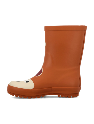 Shop Stella Mccartney Deer Print Rain Boots In Brown