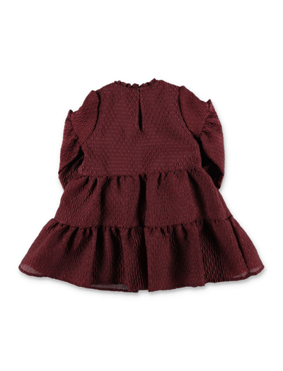 Shop Douuod Jacquard Dress In Bordeaux