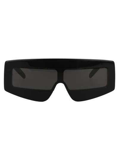 Shop Rick Owens Phleg Sunglasses In Black/black