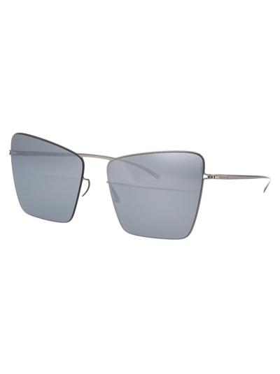 Shop Mykita Mmesse014 Sunglasses In 187 E1 Silver Silver Flash