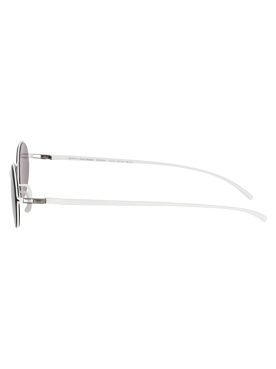 Shop Mykita Mmesse001 Sunglasses In 333 E13 White Warm Grey Flash