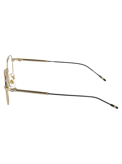 Shop Montblanc Mb0060o Glasses In 002 Gold Gold Transparent