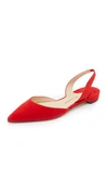 Paul Andrew 'rhea' Slingback Ballerinas In Electric Red