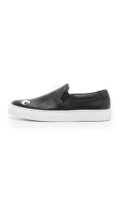 Shop Anya Hindmarch Skater Eyes Sneakers In Black