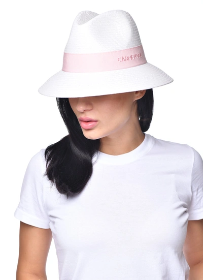 Shop Carmen Sol Dolores 2 Packable Fedora Hat In Baby Pink