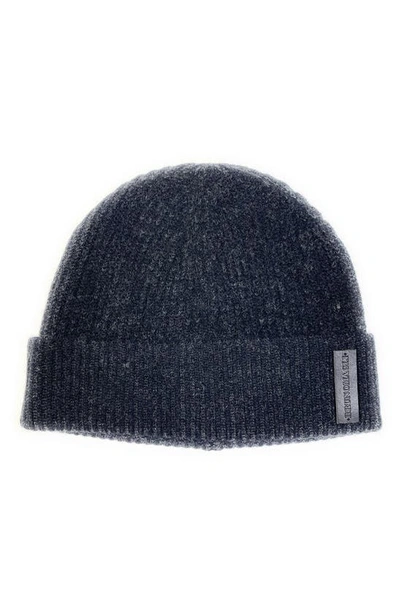 Bruno Magli Cashmere Ribbed Cuff Beanie In Black