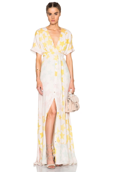Mara Hoffman Tie Front Dress In Star Blast Print In Star Blast Pink ModeSens