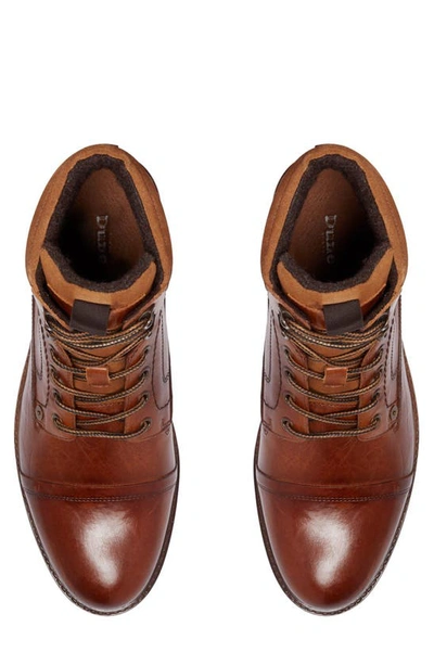 Shop Dune London Candor Lace-up Cap Toe Boot In Tan