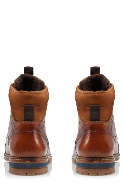 Dune London Candor Lace-up Cap Toe Boot In Tan