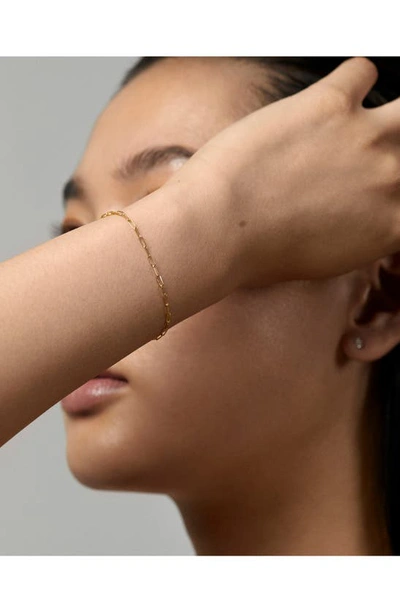 Shop Monica Vinader 14k Gold Paper Clip Chain Bracelet In 14kt Solid Gold