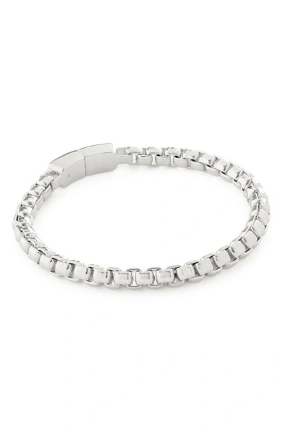 Shop Monica Vinader Bold Box Chain Bracelet In Sterling Silver