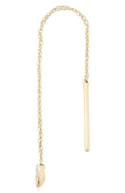Shop Monica Vinader 14k Gold Marquise Diamond Single Threader Earring In 14kt Solid Gold