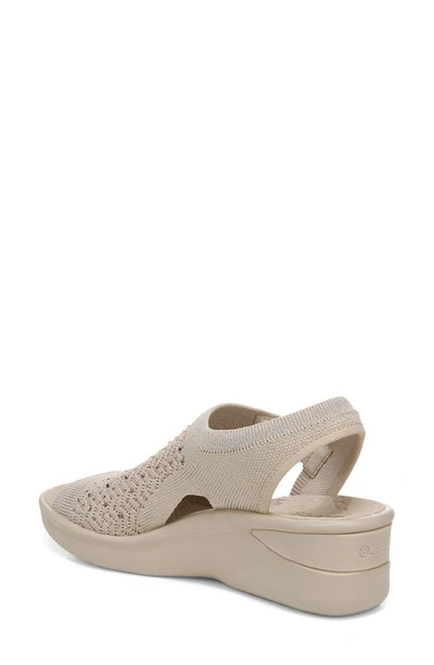 Shop Bzees Star Bright Knit Wedge Sandal In Champagne Engineered Knit