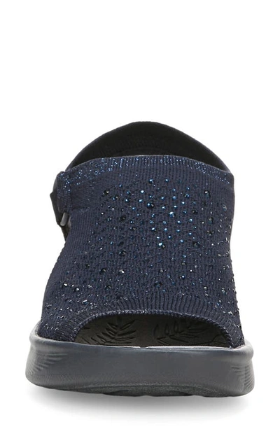 Shop Bzees Star Bright Knit Wedge Sandal In Navy
