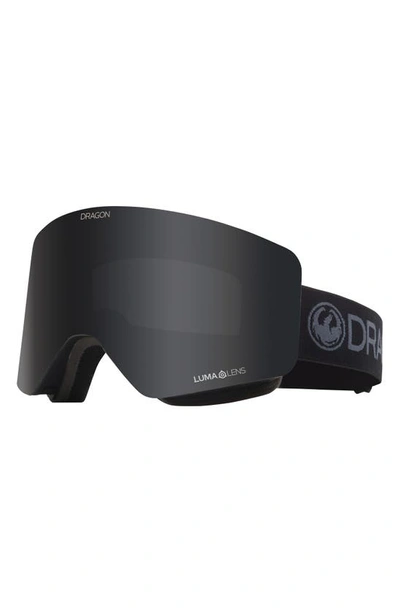Shop Dragon R1 Otg 63mm Snow Goggles With Bonus Lens In Blackout/ Lldksmkllamber