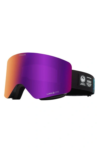 Shop Dragon R1 Otg 63mm Snow Goggles With Bonus Lens In Blackpearl/ Llpurpleionllamber