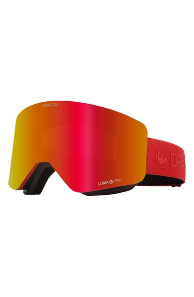 Shop Dragon R1 Otg 63mm Snow Goggles With Bonus Lens In Saffron/ Llredionllrose