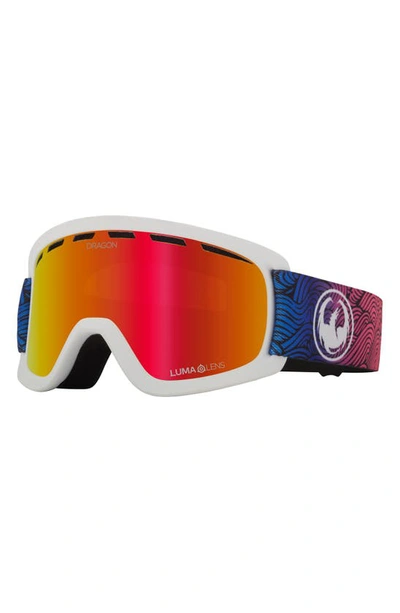 Shop Dragon Lil D Base Youth Fit 44mm Snow Goggles In Curly/ Red Ion