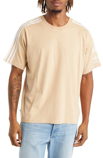 Shop Adidas Originals Adicolor Parley Organic Cotton T-shirt In Magic Beige