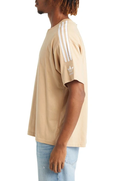 Shop Adidas Originals Adicolor Parley Organic Cotton T-shirt In Magic Beige