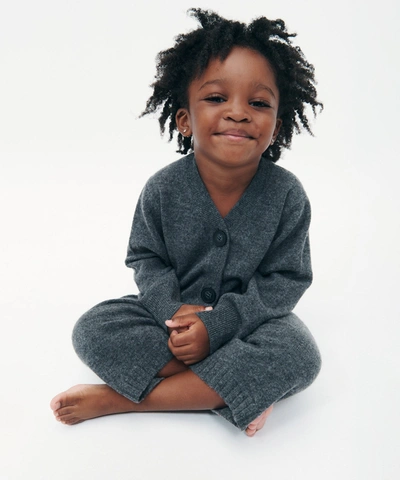 Shop Naadam Kid's Cashmere Cropped Pant In Oatmeal