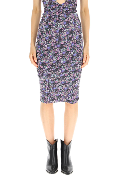 Shop Isabel Marant Juno Jersey Skirt In Multicolor