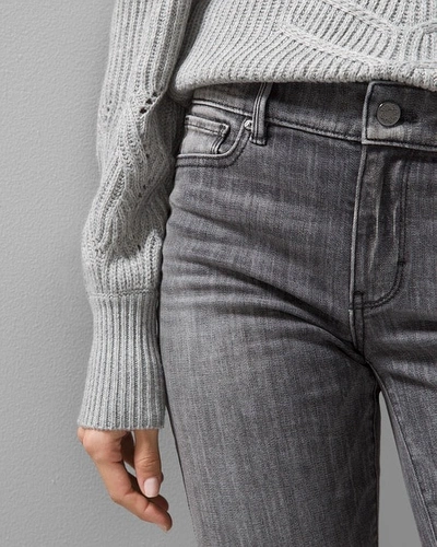 White House Black Market Mid-rise Denim Bootcut Jeans In Obsidian Black