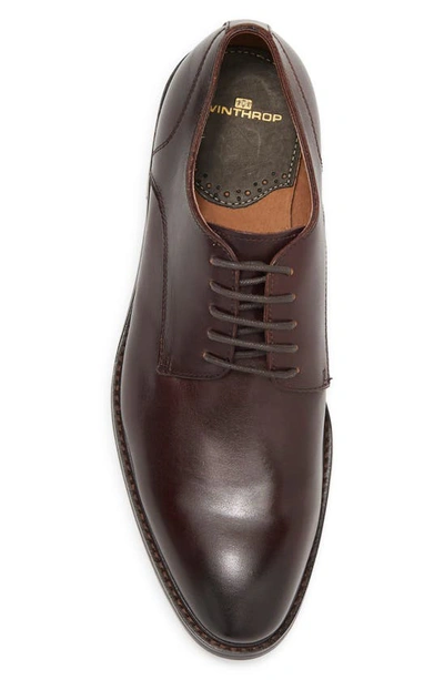 Shop Winthrop Chandler Leather Derby In Burgundy