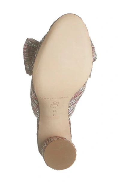 Shop Loeffler Randall Penny Knotted Lamé Sandal In Pinmf